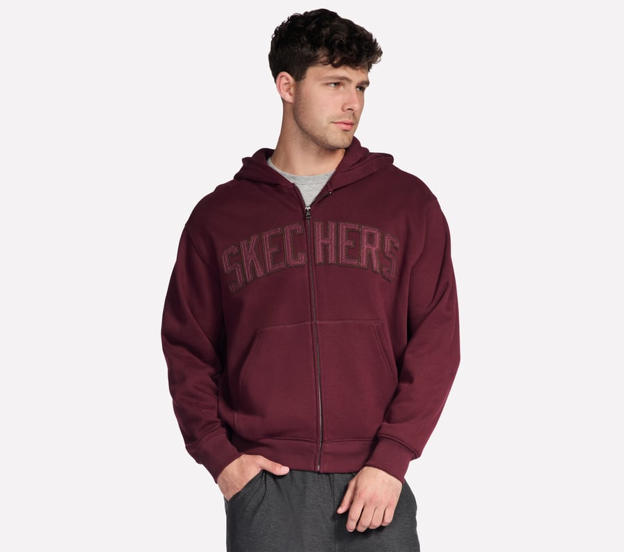 スケッチャーズ マックス ソフト フルジップ フーディ, BURG, fullimage number 0