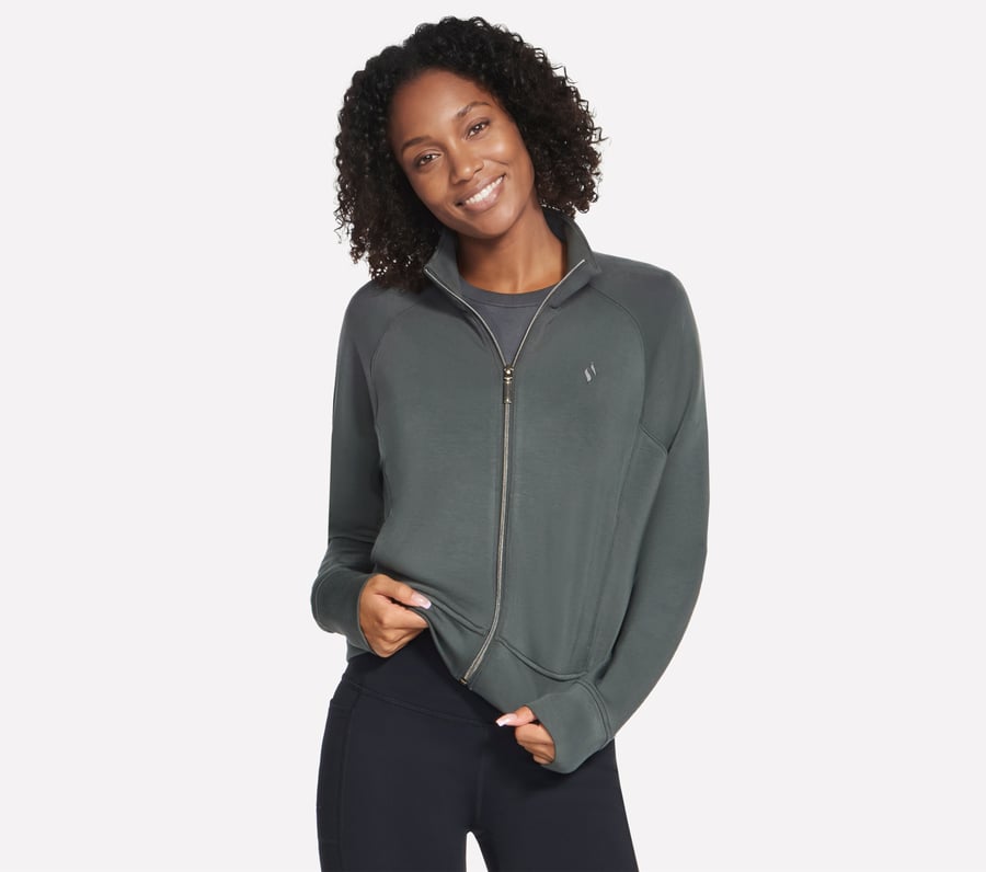 Cozy Luxe Jacket, GREEN / BLACK, fullimage number 0