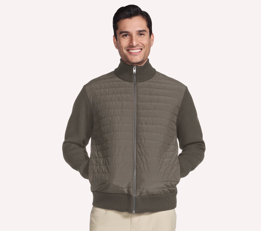 The Hoodless Hoodie Knit Hybrid Jacket, BROL, fullimage number 0