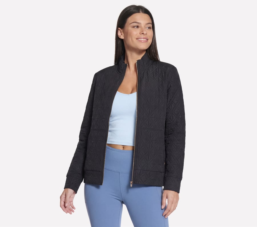 GO WALK Everywhere Cozy Fit Diamond Jacket, BLACK, fullimage number 0