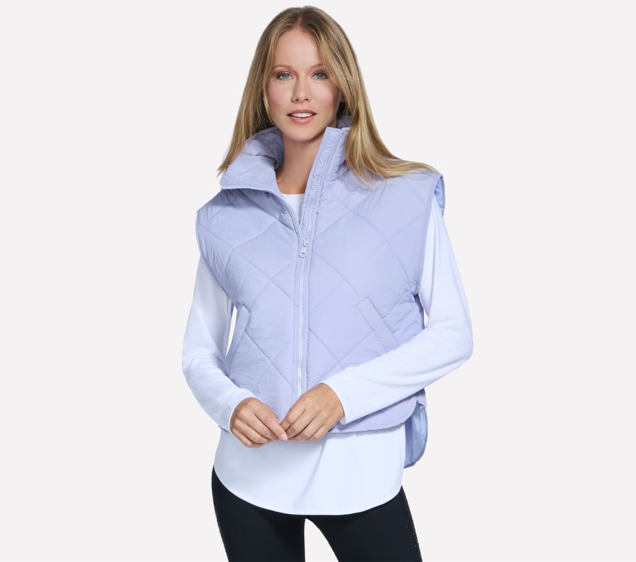 Cozy Fit Vest, GOLD / LAVENDER, fullimage number 0