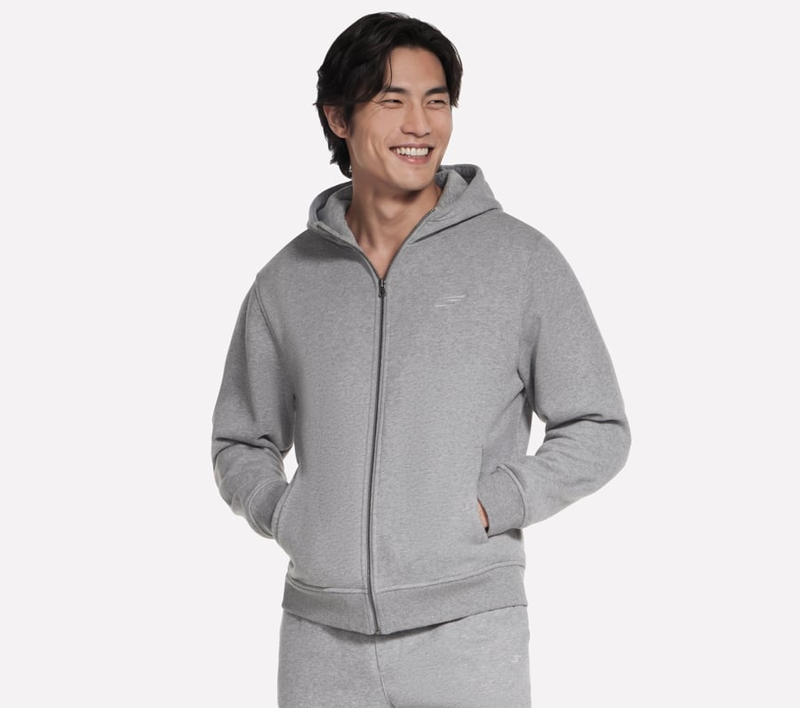 Skechers Max Soft Hooded Jacket, LIGHT GRAY, fullimage number 0