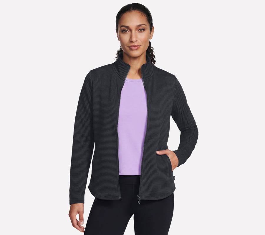 The GO WALK Shine Jacket, BLACK / BLUE / ORANGE, fullimage number 0
