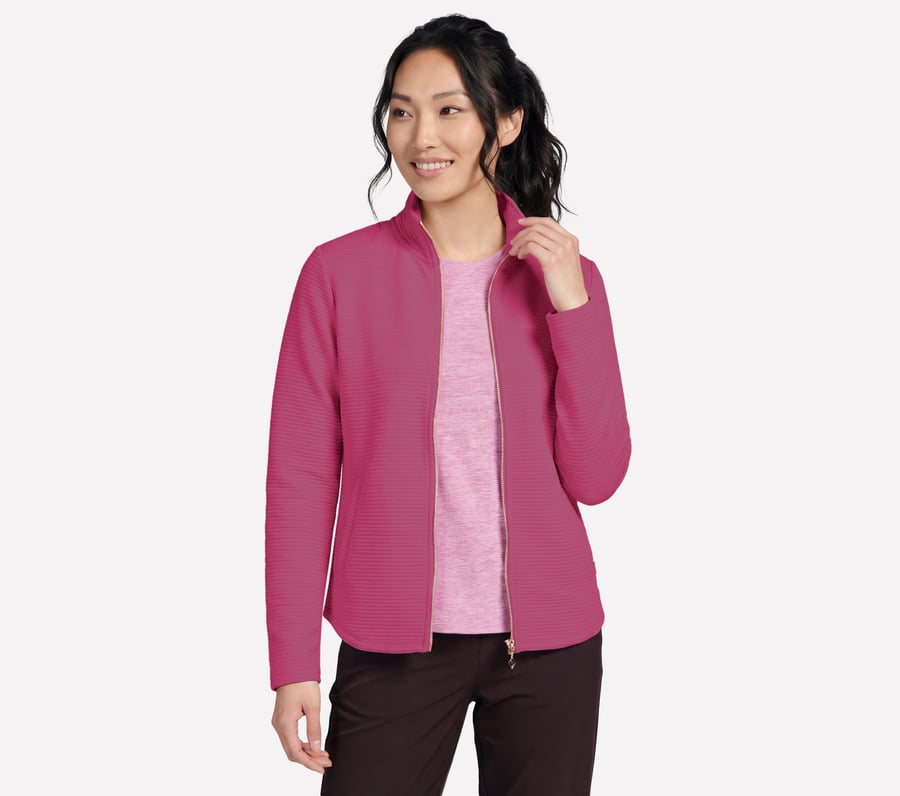 The GO WALK Shine Jacket, SILVER / PURPLE, fullimage number 0
