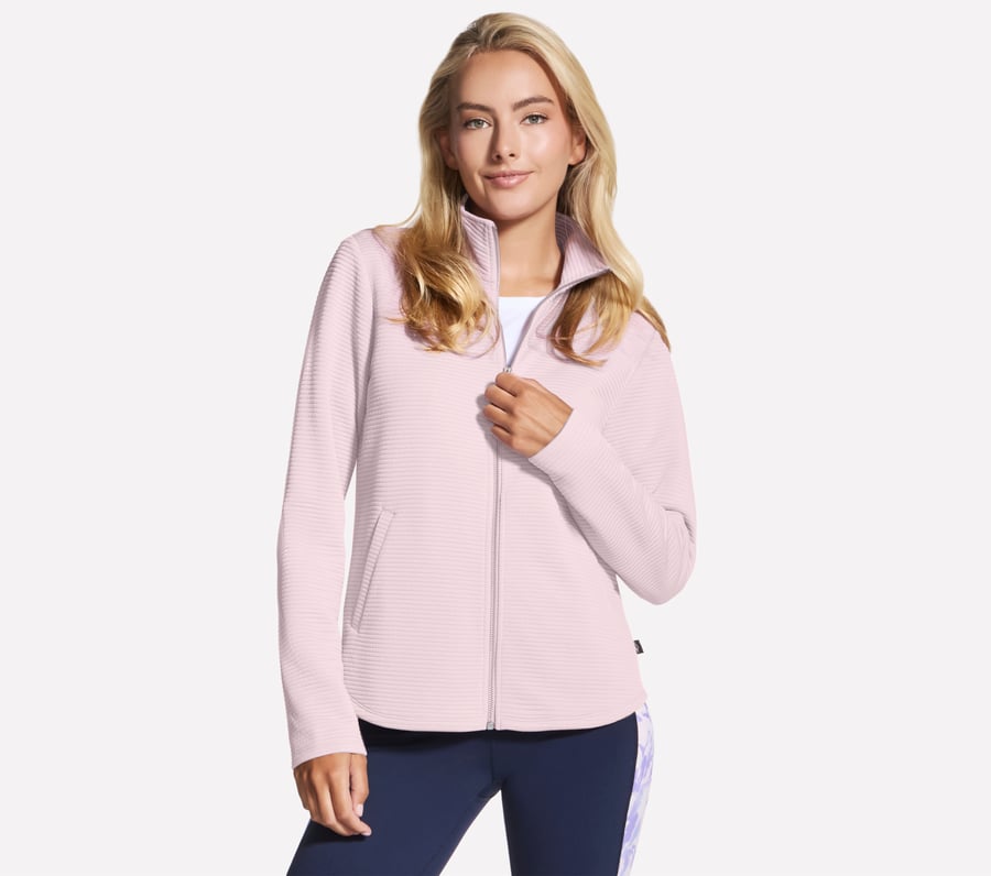 The GO WALK Shine Jacket, WHITE / PINK, fullimage number 0