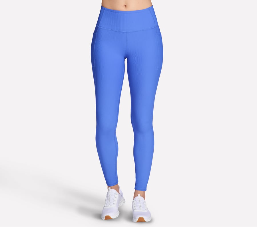 GO FLEX RIB FL HW Legging, SILVER / BLUE / RED, fullimage number 0