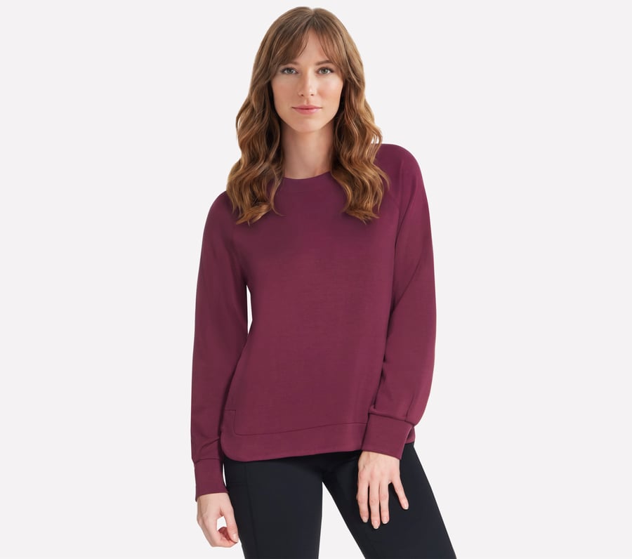 Cozy Luxe Crewneck, BORGOÑA / ROSA, fullimage number 0