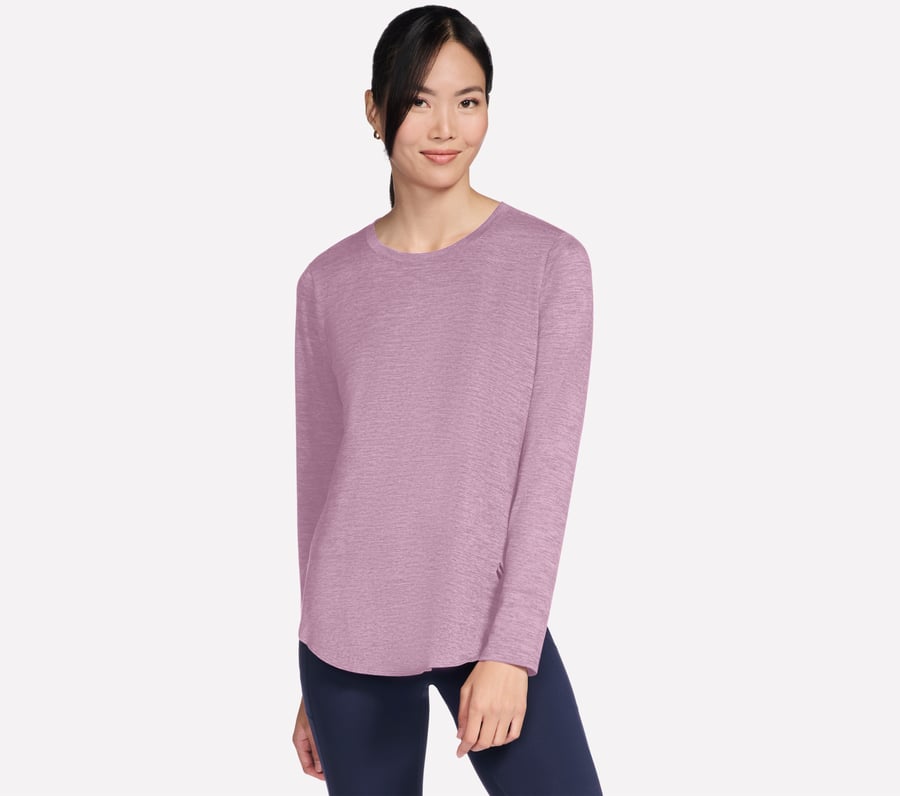 GO DRI Swift Long Sleeve Tunic Crew, BLUSH PINK, fullimage number 0