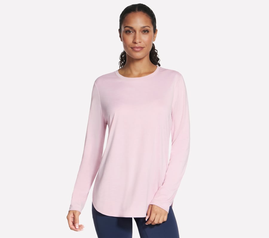 GO DRI Swift Long Sleeve Tunic Crew, LILAC, fullimage number 0