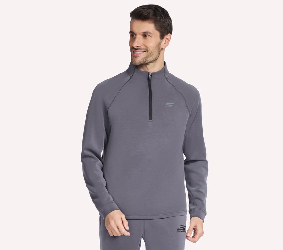 SKECHCLOUD Elevate 1/4 Zip, NOIR / GRIS ANTHRACITE, fullimage number 0