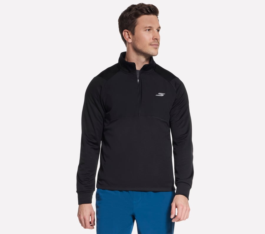 GO DRI All Day Thermal 1/4 Zip, BLACK, fullimage number 0