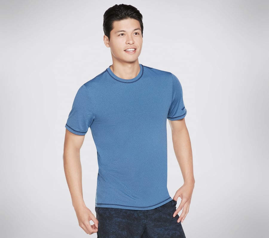 Skechers Apparel Kinetic Tee Shirt, BLUE, fullimage number 0