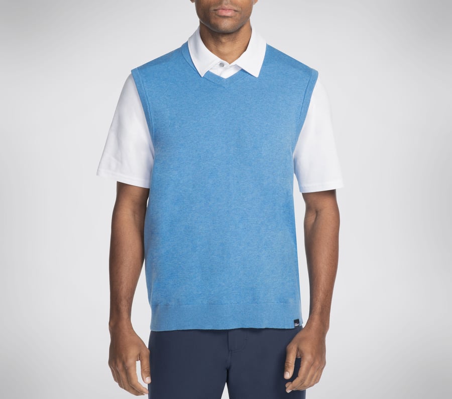 Skechers GO GOLF Fairway V Neck Vest, BLEU / BLEU CLAIR, fullimage number 0