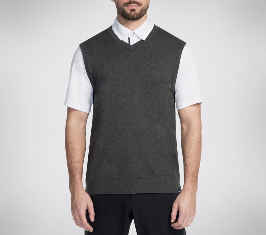 Skechers GO GOLF Fairway V Neck Vest, GRIS ANTHRACITE, fullimage number 0