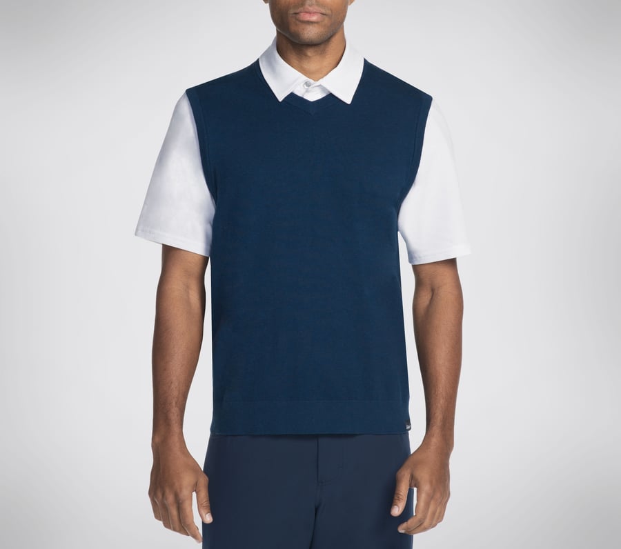 Skechers GO GOLF Fairway V Neck Vest, NAVY, fullimage number 0