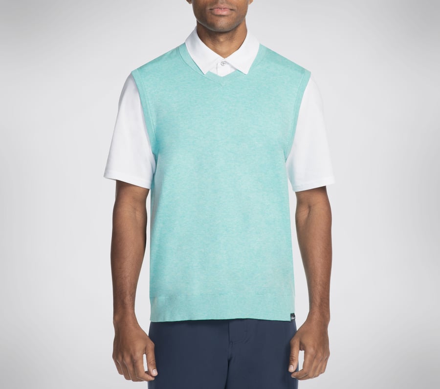 Skechers GO GOLF Fairway V Neck Vest, SEAFOAM, fullimage number 0