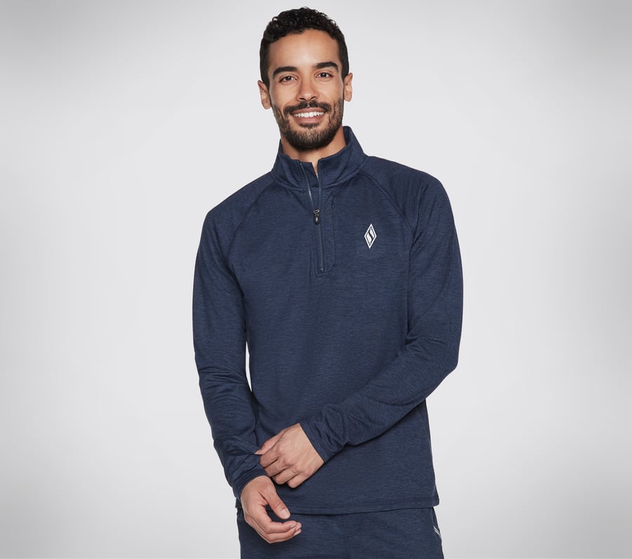 SKECH-KNITS ULTRA GO 1/4 Zip, NVY, fullimage number 0