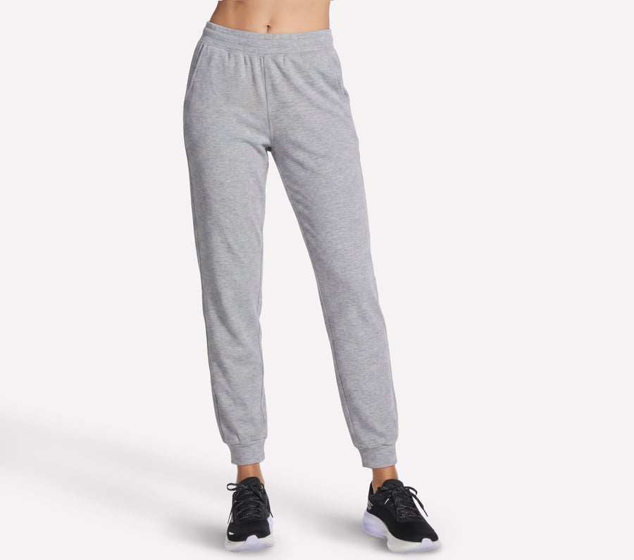 GO Luxe Ottoman Jogger, GRIS CLAIR / BLANC, fullimage number 0