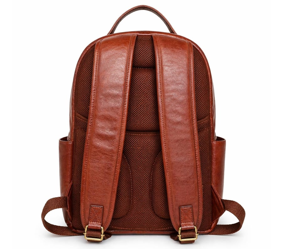 Skechers Leather Backpack, COGNAC, fullimage number 0