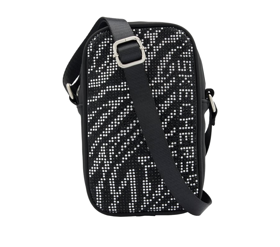 Rhinestone Zebra Phone Bag, BLACK, fullimage number 0