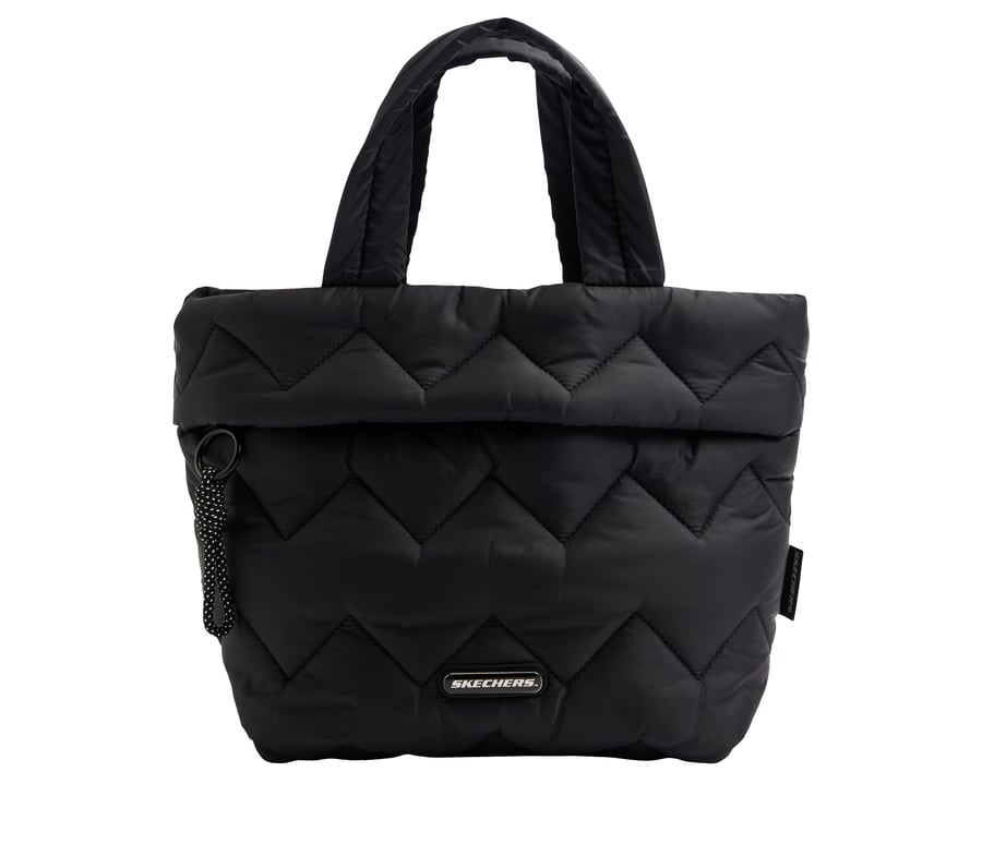 Quilted Mini Tote Bag, BLACK, fullimage number 0