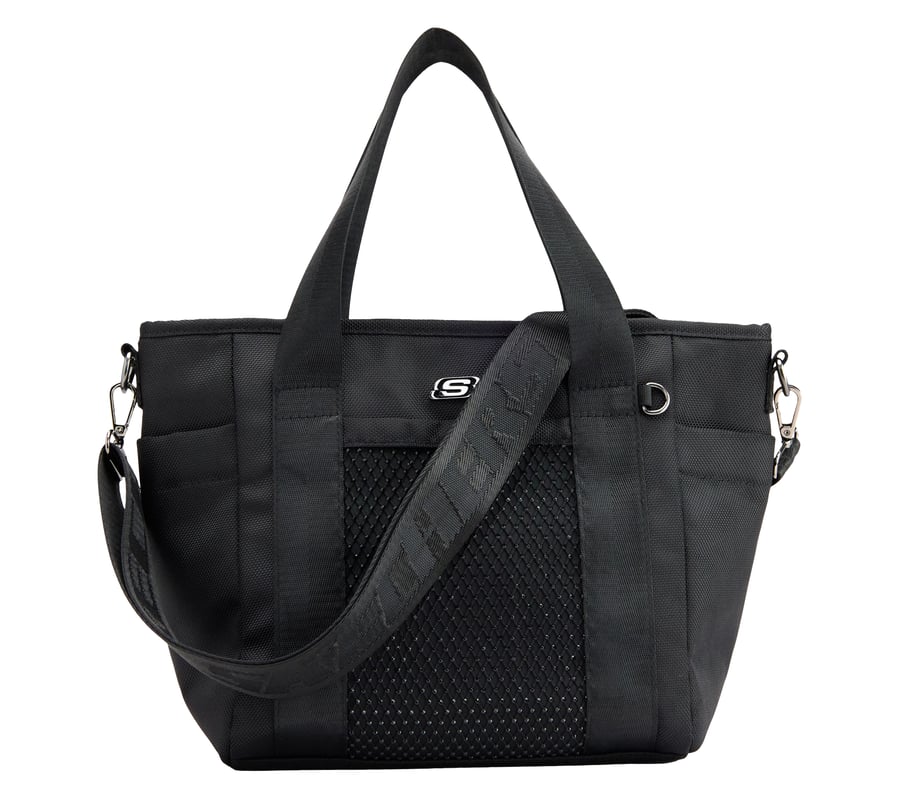 Rhinestone Pocket Tote, BLACK, fullimage number 0