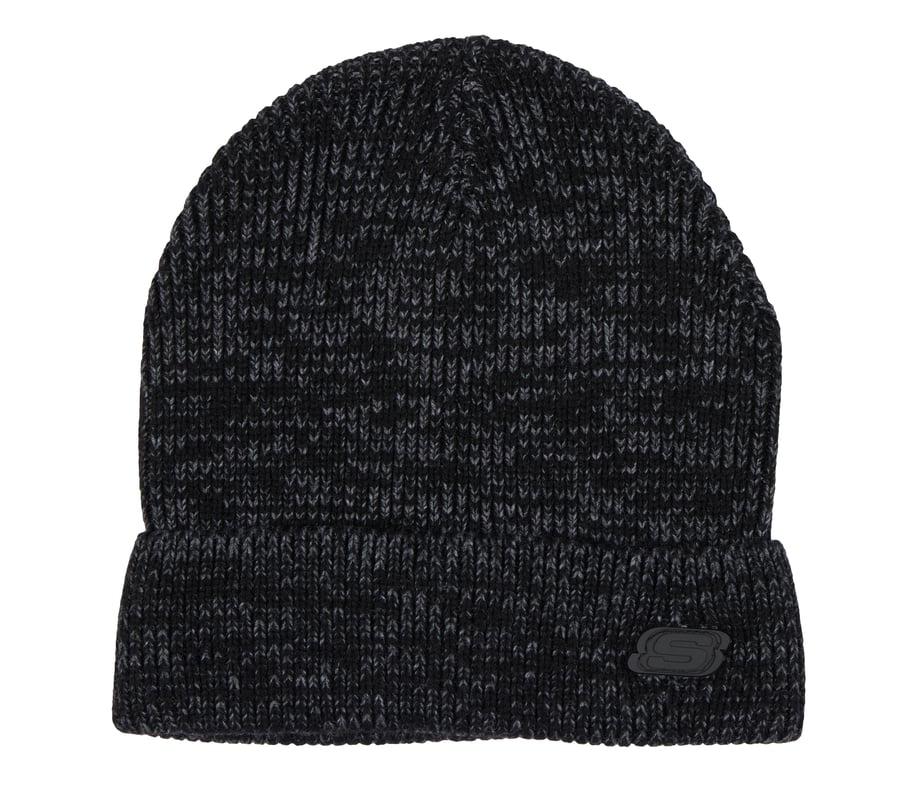 Marled Rib Beanie, BLACK, fullimage number 0