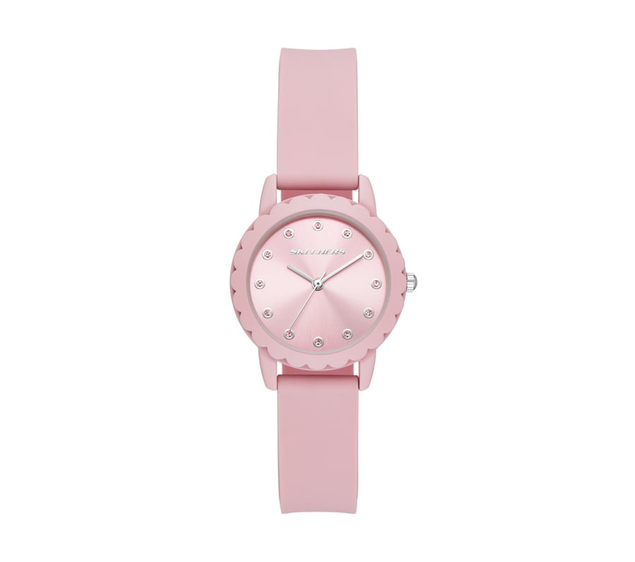 Skechers Scalloped Bezel Pink Watch, PINK, fullimage number 0