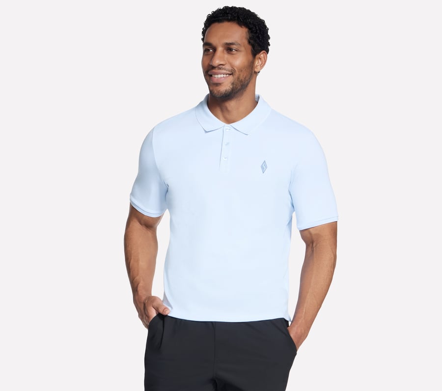 Off Duty Polo, WHITE / BLUE / ORANGE, fullimage number 0