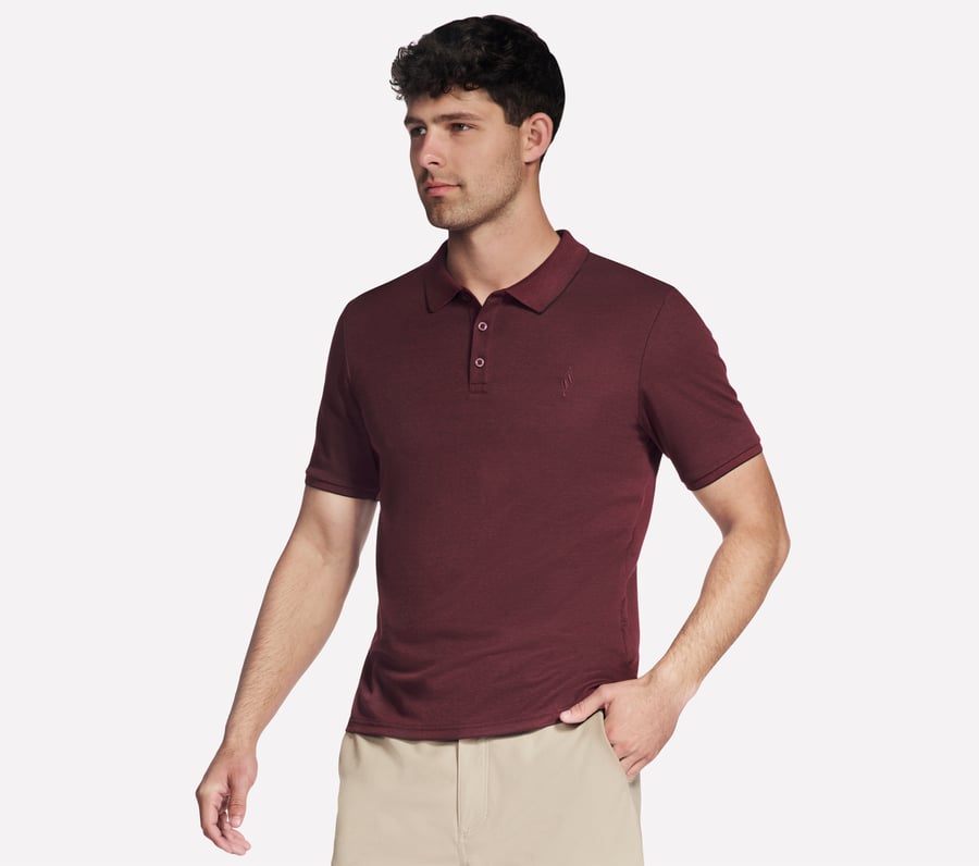 Skechers Off Duty Polo, GRIS ANTHRACITE / ROUGE, fullimage number 0