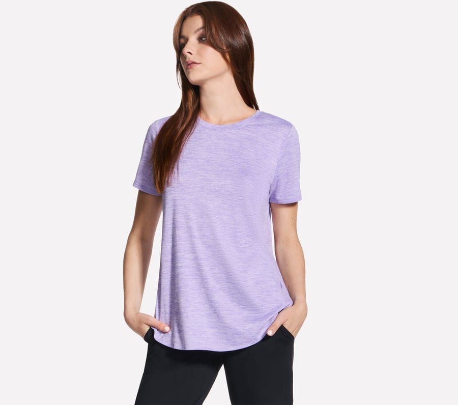 GO DRI Swift Tunic Tee, PURPLE / CORAL, fullimage number 0