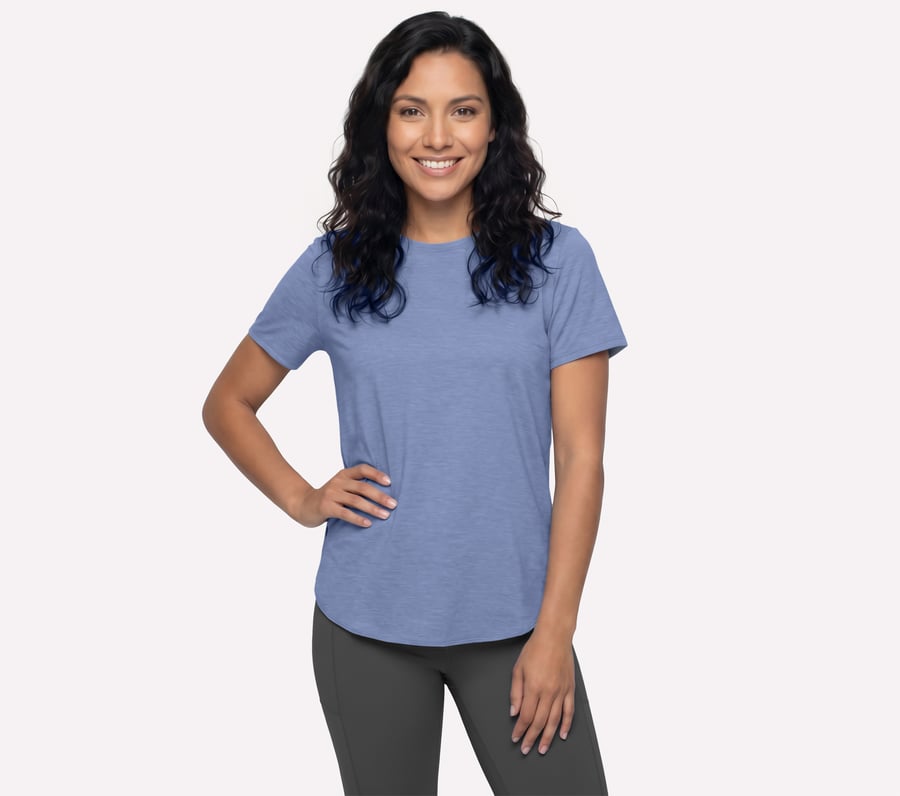 GO DRI Swift Tunic Tee, WHITE / BLUE, fullimage number 0