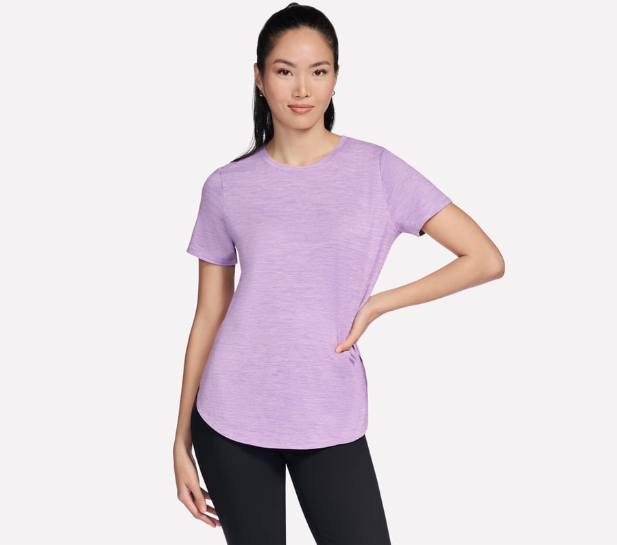 GO DRI Swift Tunic Tee, BLANC / VIOLET CLAIR, fullimage number 0