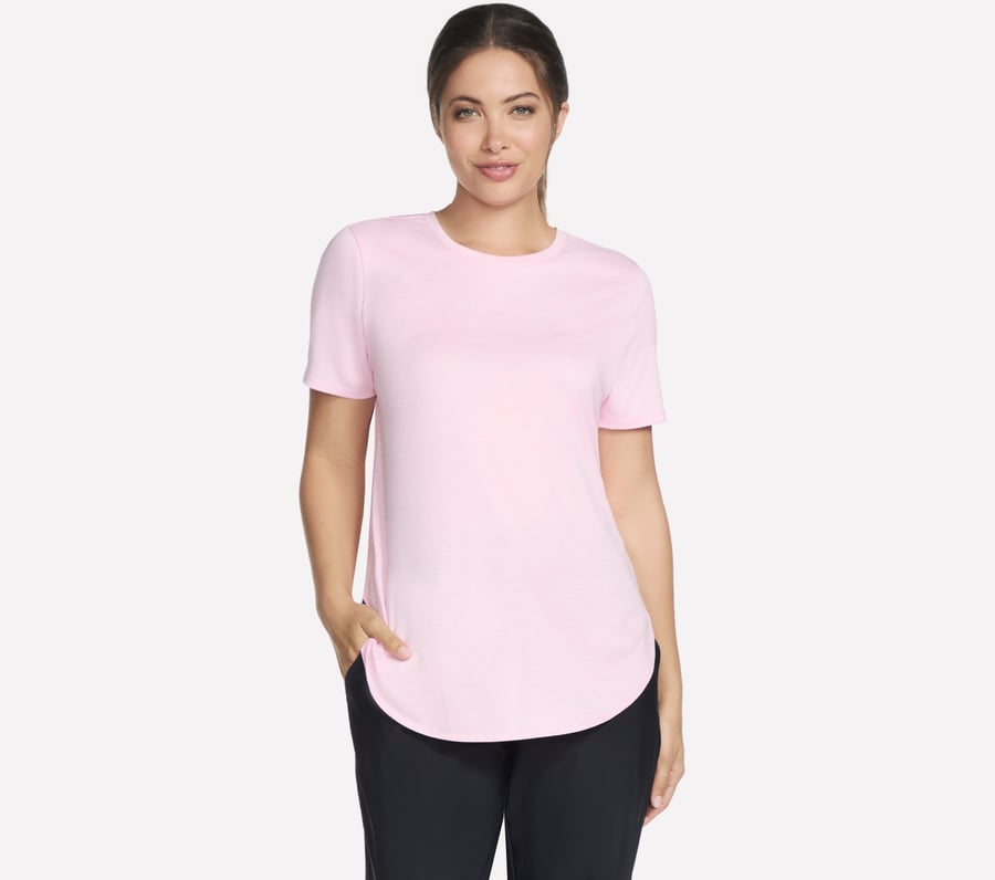 GO DRI Swift Tunic Tee, WHITE / PINK, fullimage number 0