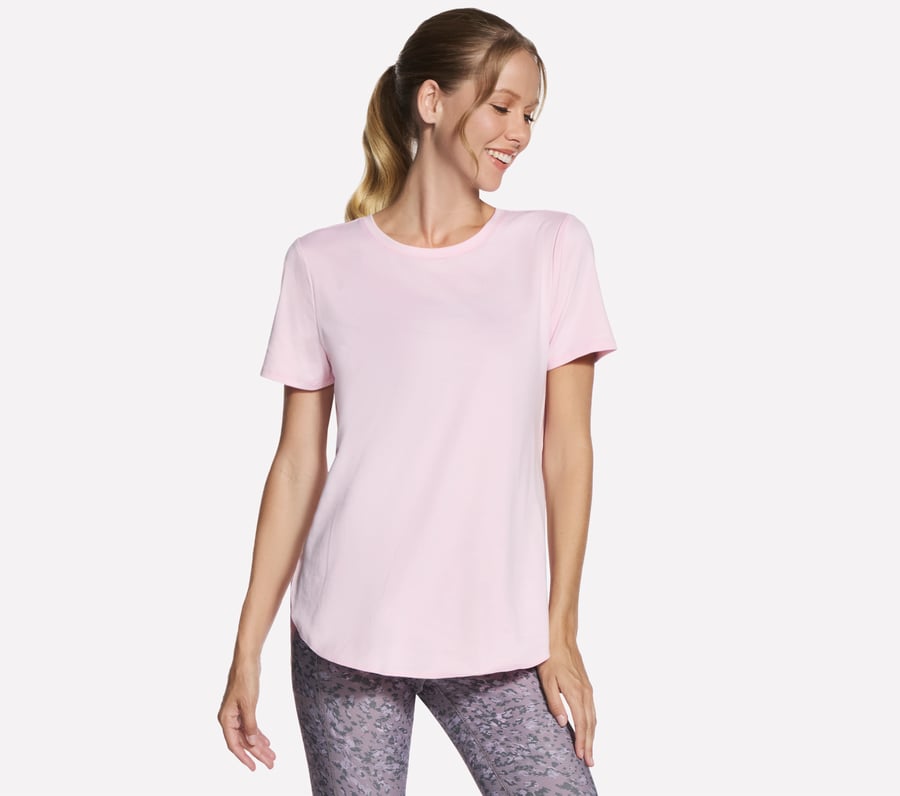 GO DRI Swift Tunic Tee, WHITE / PINK, fullimage number 0