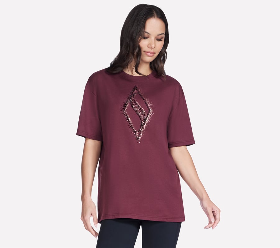 Gold Splatter Diamond Short Sleeve Tee, BUPK, fullimage number 0