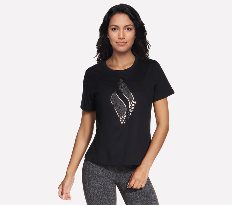 Skechers Cheetah Diamond Tee, NOIR, fullimage number 0