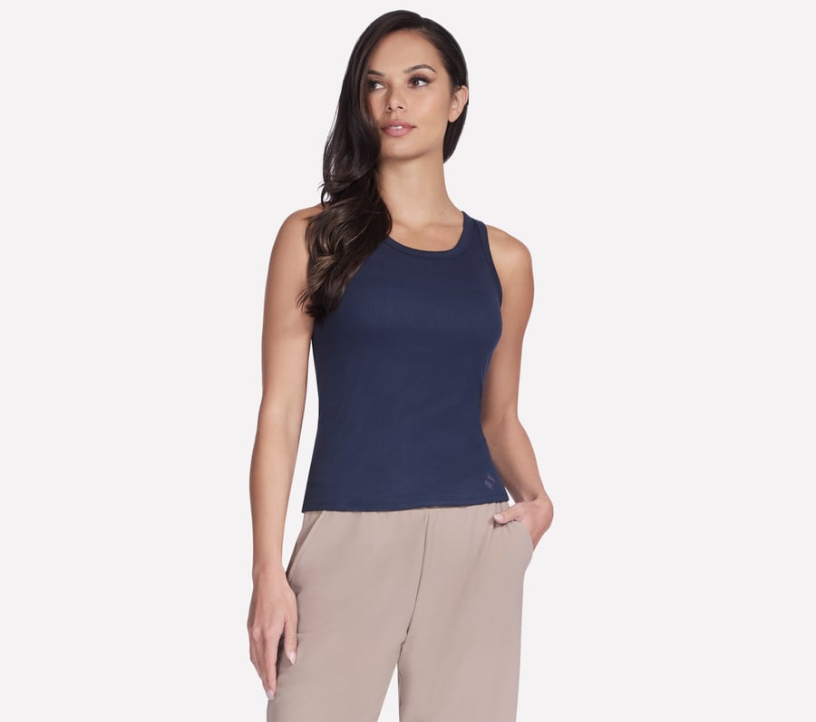 GO WALK Luxe Rib Tank, BLEU MARINE, fullimage number 0