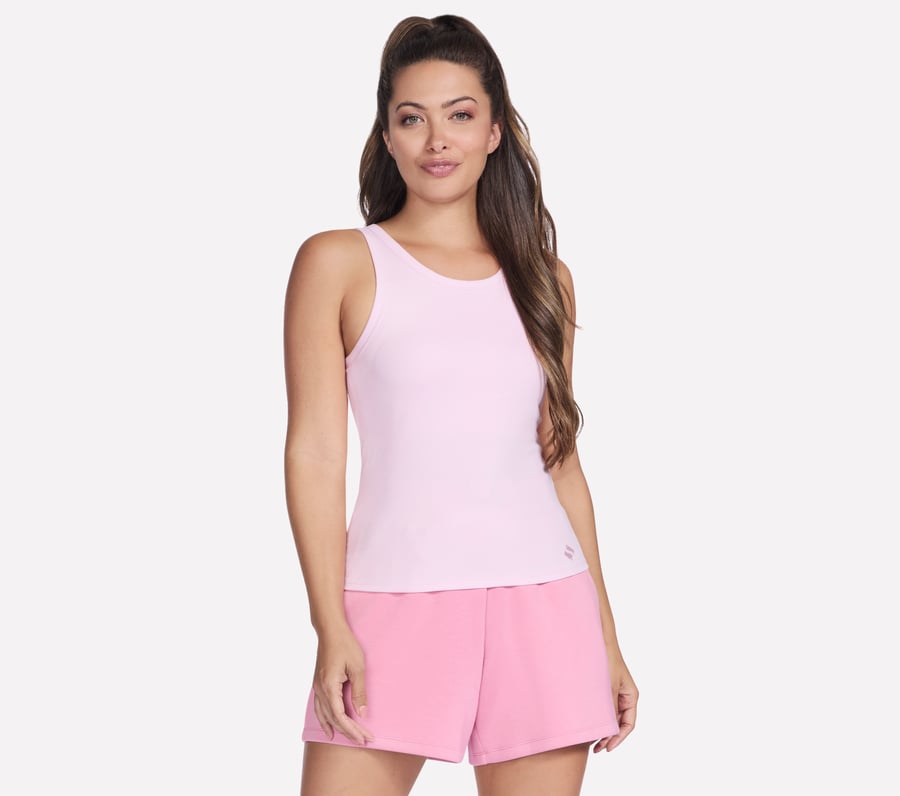 GO WALK Luxe Rib Tank, WHITE / GRAY, fullimage number 0