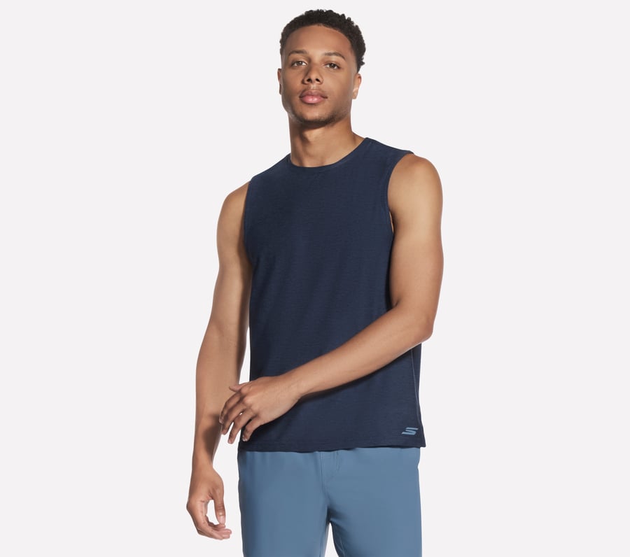 GO DRI All Day Muscle Tank, BLEU MARINE, fullimage number 0