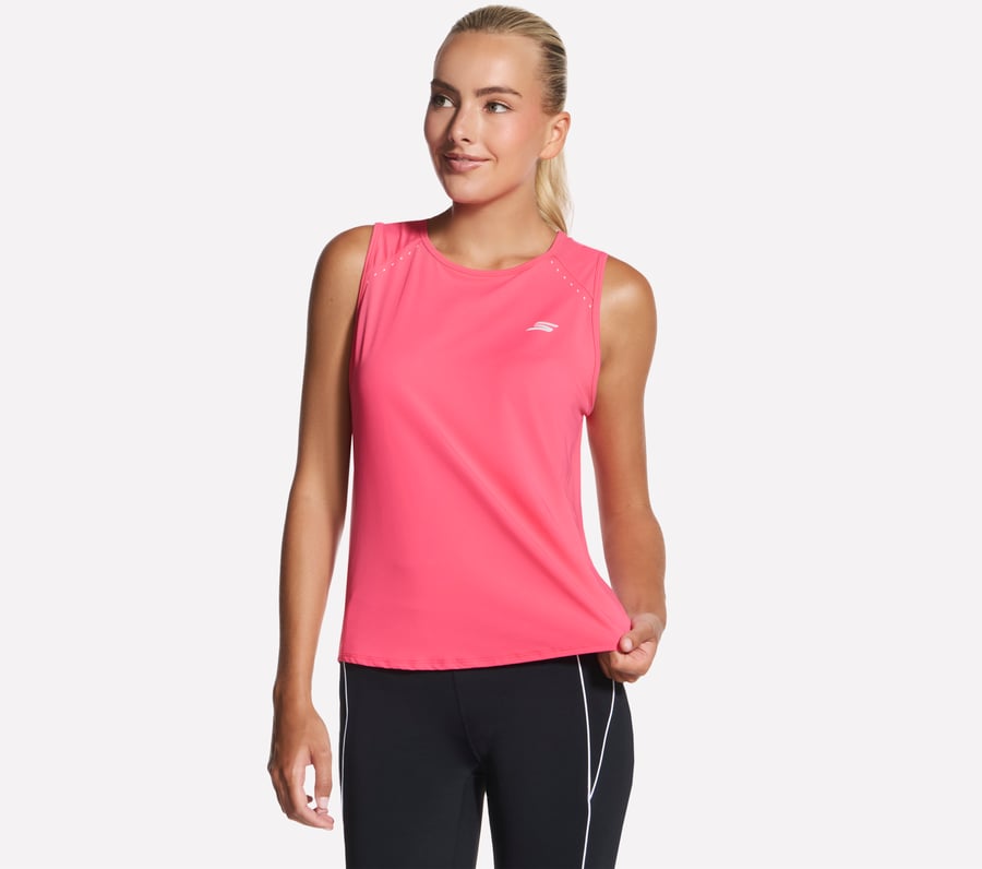 Stride Performance Tank, TAUPE / CORAL, fullimage number 0