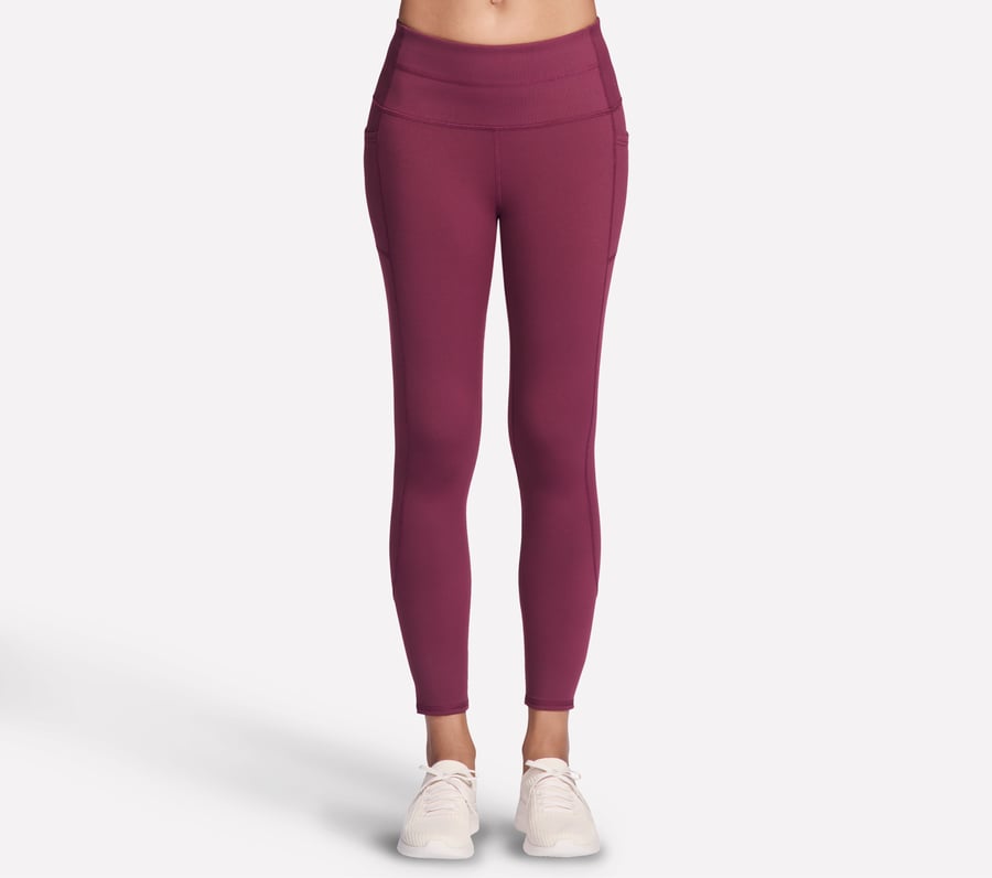 Skechers GO WALK High Waisted Legging, BURGUNDY / PINK, fullimage number 0