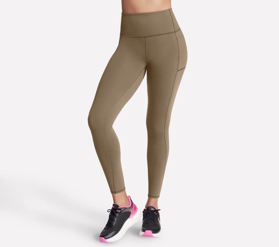 Skechers GO WALK High Waisted Legging, GRAY / OLIVE, fullimage number 0