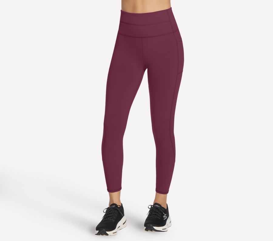 Skechers GO WALK HW 7/8 Legging, BURGUNDY / PINK, fullimage number 0