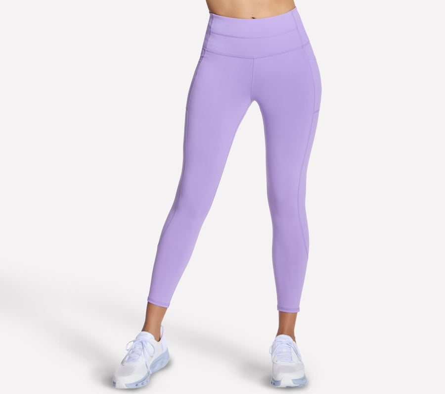 Skechers GO WALK High Waisted 7/8 Legging, PURPLE / CORAL, fullimage number 0