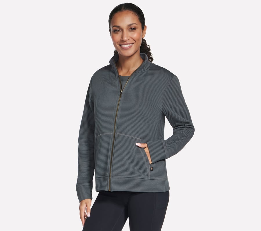 GO WALK Everywhere Jacket, GREEN / BLACK, fullimage number 0