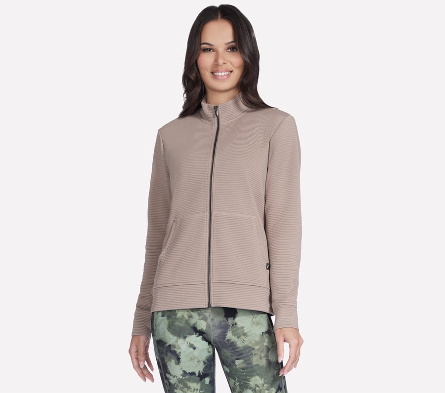 The Hoodless Hoodie GO WALK Everywhere Jacket, TAUPE / BROWN, fullimage number 0