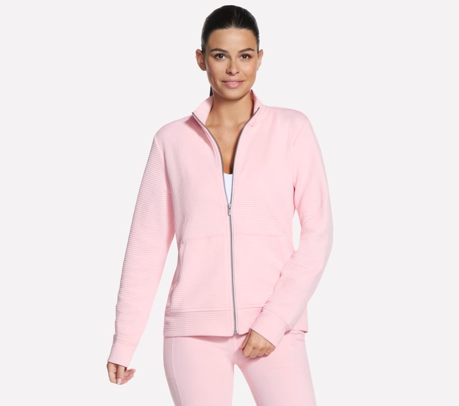 GO WALK Everywhere Jacket, BLANC / ROSE, fullimage number 0