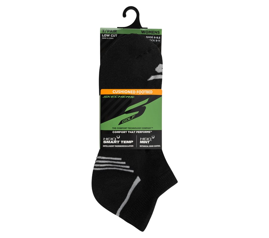 3 Pack Women's Performance Low Cut Golf Socks, BLACK, fullimage number 0