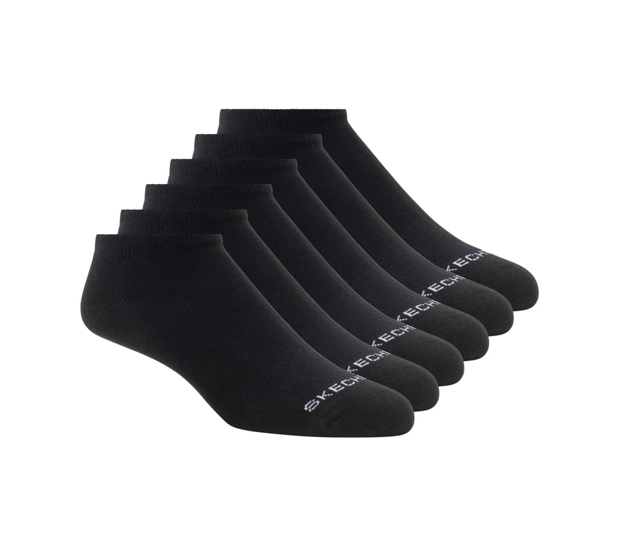 Cotton No-Show Socks - 6 Pack, SCHWARZ, fullimage number 0